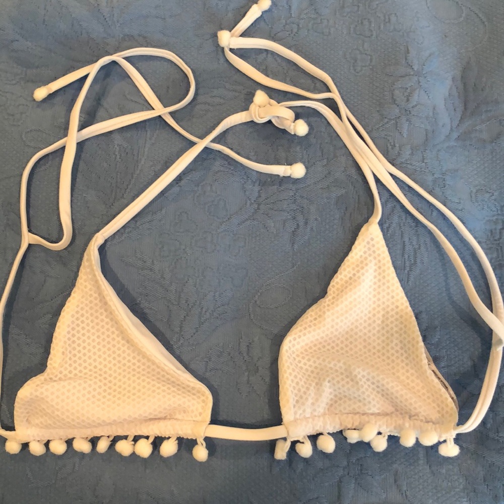 White bathing suit top